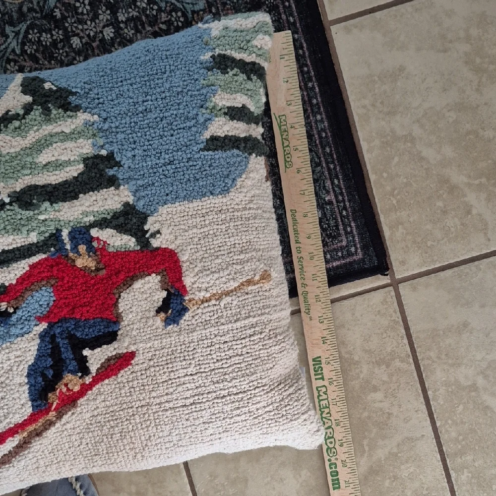 Winter Skiing Decorative Pillow